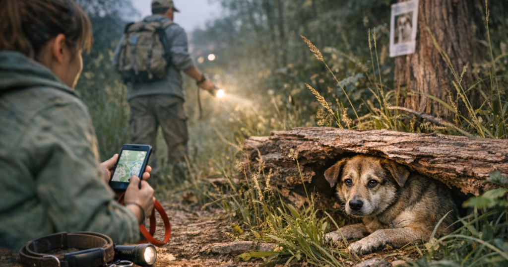 lost dog behavior