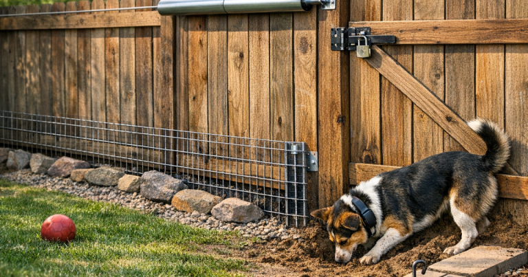 secure backyard fence