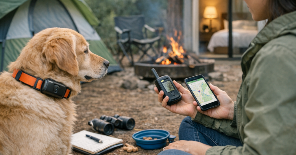 test dog tracker settings