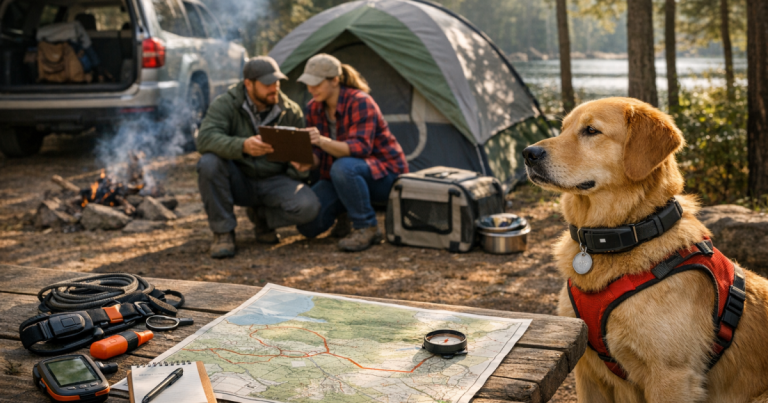 campsite lost-dog plan