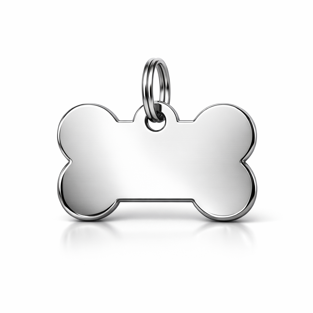 GoTags Bone Dog Tag in Stainless Steel